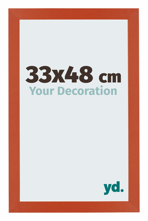 Mura MDF Cadre Photo 33x48cm Orange De Face Mesure | Yourdecoration.fr