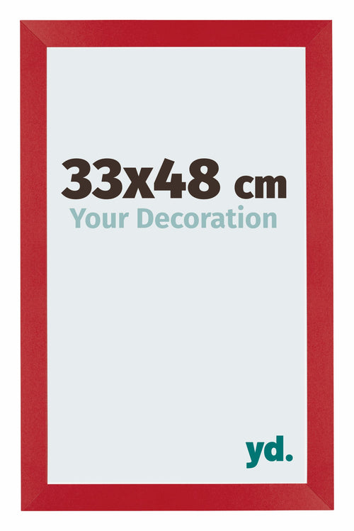 Mura MDF Cadre Photo 33x48cm Rouge De Face Mesure | Yourdecoration.fr