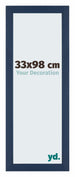 Mura MDF Cadre Photo 33x98cm Bleu Foncé Patiné De Face Mesure | Yourdecoration.fr