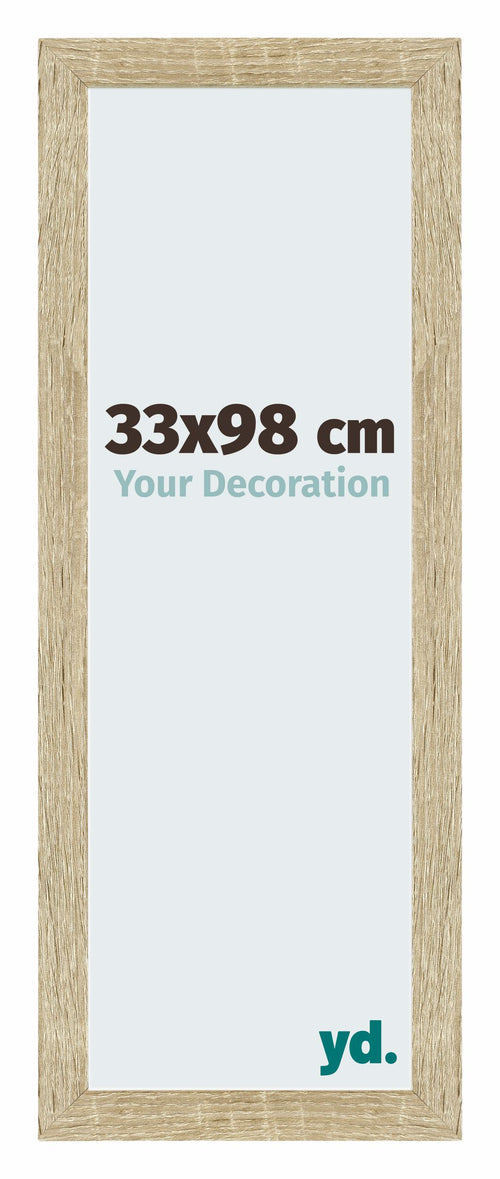 Mura MDF Cadre Photo 33x98cm Chêne Sonoma De Face Mesure | Yourdecoration.fr