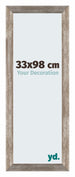 Mura MDF Cadre Photo 33x98cm Métal Vintage De Face Mesure | Yourdecoration.fr