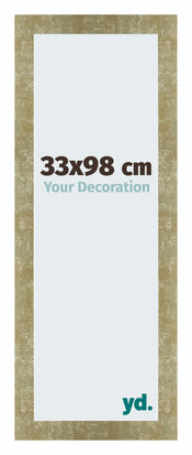 Mura MDF Cadre Photo 33x98cm Or Antique De Face Mesure | Yourdecoration.fr