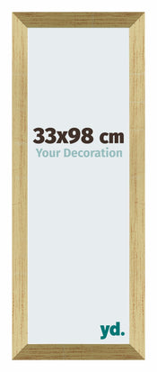 Mura MDF Cadre Photo 33x98cm Or Brillant De Face Mesure | Yourdecoration.fr