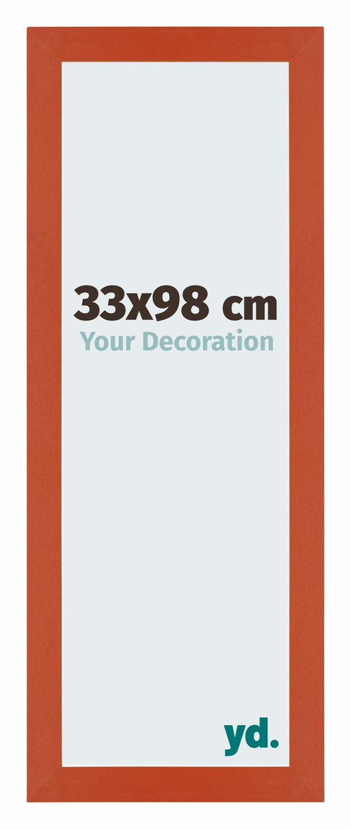 Mura MDF Cadre Photo 33x98cm Orange De Face Mesure | Yourdecoration.fr