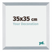 Mura MDF Cadre Photo 35x35cm Aluminium Brossé De Face Mesure | Yourdecoration.fr