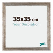 Mura MDF Cadre Photo 35x35cm Métal Vintage De Face Mesure | Yourdecoration.fr