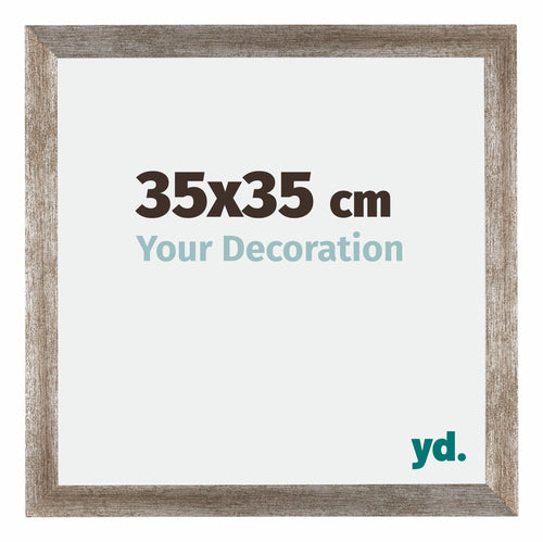 Mura MDF Cadre Photo 35x35cm Métal Vintage De Face Mesure | Yourdecoration.fr