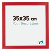 Mura MDF Cadre Photo 35x35cm Rouge De Face Mesure | Yourdecoration.fr