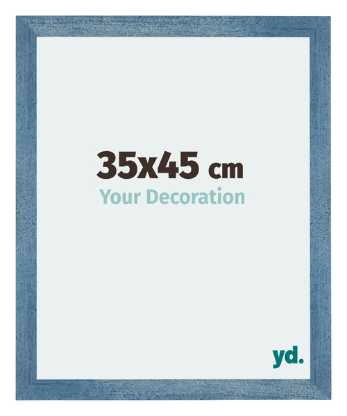 Mura MDF Cadre Photo 35x45cm Bleu Brillant Geveegd De Face Mesure | Yourdecoration.fr