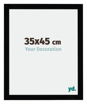 Mura MDF Cadre Photo 35x45cm Noir Brillant De Face Mesure | Yourdecoration.fr