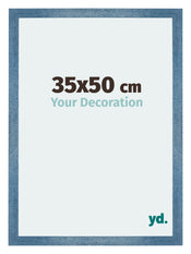 Mura MDF Cadre Photo 35x50cm Bleu Brillant Geveegd De Face Mesure | Yourdecoration.fr