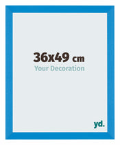 Mura MDF Cadre Photo 36x49cm Bleu Brillant De Face Mesure | Yourdecoration.fr