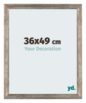 Mura MDF Cadre Photo 36x49cm Métal Vintage De Face Mesure | Yourdecoration.fr