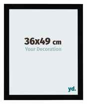 Mura MDF Cadre Photo 36x49cm Noir Brillant De Face Mesure | Yourdecoration.fr