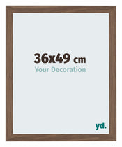 Mura MDF Cadre Photo 36x49cm Noyer Foncé De Face Mesure | Yourdecoration.fr