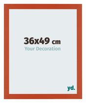 Mura MDF Cadre Photo 36x49cm Orange De Face Mesure | Yourdecoration.fr