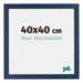 Mura MDF Cadre Photo 40x40cm Bleu Foncé Patine De Face Mesure | Yourdecoration.fr