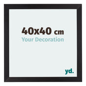 Mura MDF Cadre Photo 40x40cm Noir Grain De Bois De Face Mesure | Yourdecoration.fr