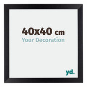 Mura MDF Cadre Photo 40x40cm Noir Mat De Face Mesure | Yourdecoration.fr