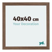 Mura MDF Cadre Photo 40x40cm Noyer Sombre De Face Mesure | Yourdecoration.fr