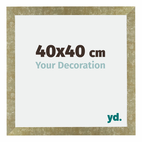 Mura MDF Cadre Photo 40x40cm Or Antique De Face Mesure | Yourdecoration.fr