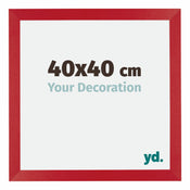 Mura MDF Cadre Photo 40x40cm Rouge De Face Mesure | Yourdecoration.fr