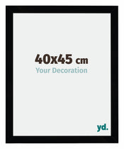 Mura MDF Cadre Photo 40x45cm Noir Brillant De Face Mesure | Yourdecoration.fr