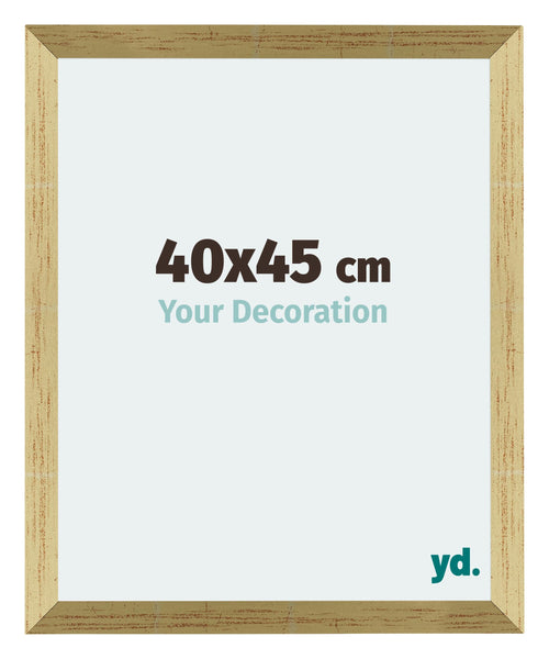 Mura MDF Cadre Photo 40x45cm Or Brillant De Face Mesure | Yourdecoration.fr