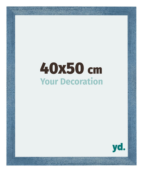 Mura MDF Cadre Photo 40x50cm Bleu Brillant Geveegd De Face Mesure | Yourdecoration.fr