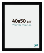 Mura MDF Cadre Photo 40x50cm Noir Brillant De Face Mesure | Yourdecoration.fr