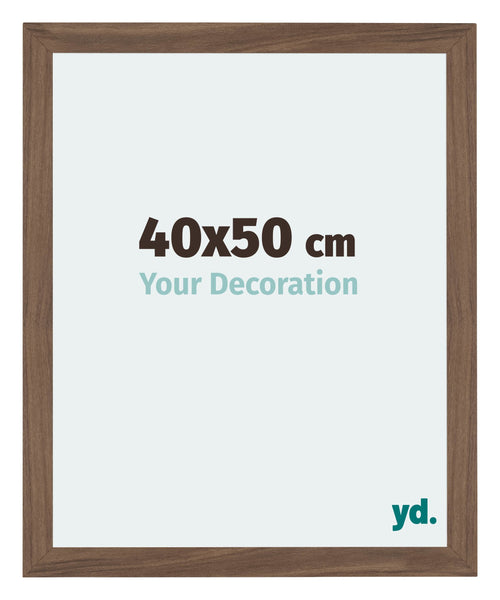 Mura MDF Cadre Photo 40x50cm Noyer Sombre De Face Mesure | Yourdecoration.fr