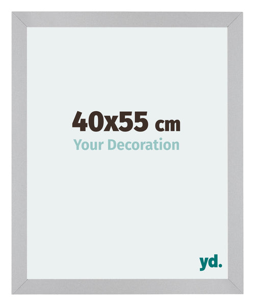 Mura MDF Cadre Photo 40x55cm Argent Mat De Face Mesure | Yourdecoration.fr