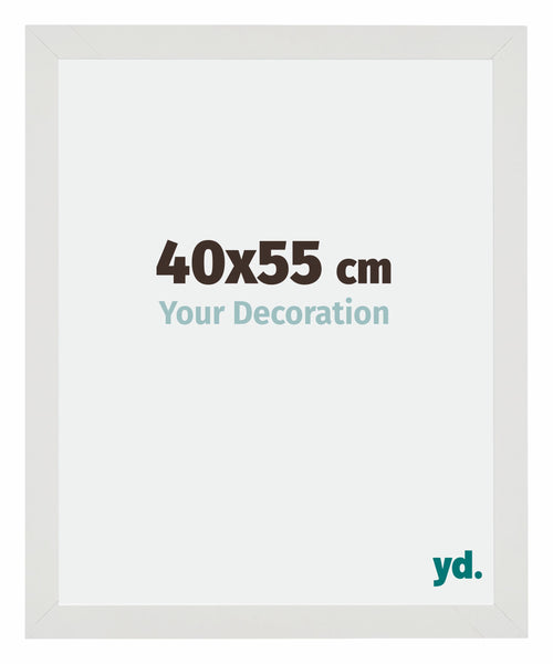 Mura MDF Cadre Photo 40x55cm Blanc Mat De Face Mesure | Yourdecoration.fr