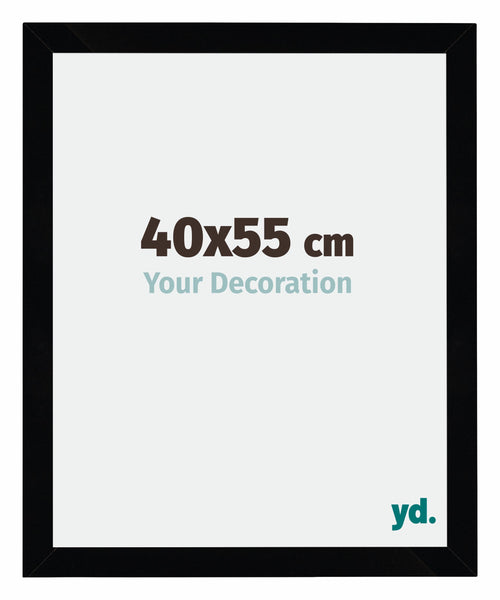 Mura MDF Cadre Photo 40x55cm Noir Brillant De Face Mesure | Yourdecoration.fr