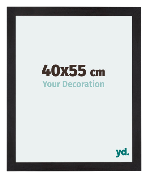 Mura MDF Cadre Photo 40x55cm Noir Grain De Bois De Face Mesure | Yourdecoration.fr