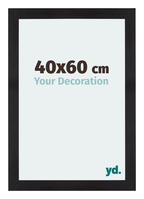 Mura MDF Cadre Photo 40x60cm Noir Grain De Bois De Face Mesure | Yourdecoration.fr