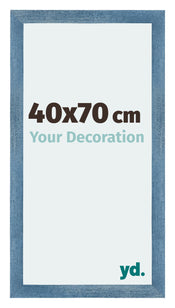 Mura MDF Cadre Photo 40x70cm Bleu Brillant Geveegd De Face Mesure | Yourdecoration.fr