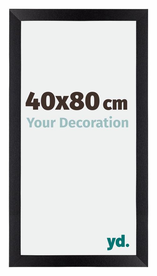 Mura MDF Cadre Photo 40x80cm Noir Mat De Face Mesure | Yourdecoration.fr