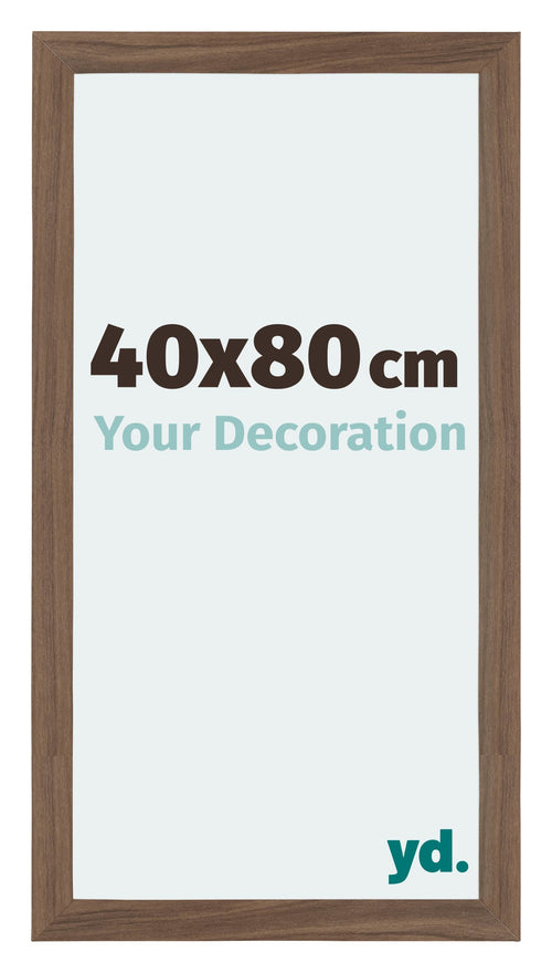 Mura MDF Cadre Photo 40x80cm Noyer Sombre De Face Mesure | Yourdecoration.fr