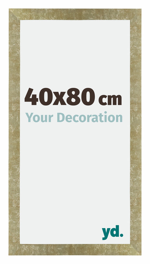 Mura MDF Cadre Photo 40x80cm Or Antique De Face Mesure | Yourdecoration.fr