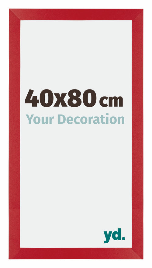 Mura MDF Cadre Photo 40x80cm Rouge De Face Mesure | Yourdecoration.fr