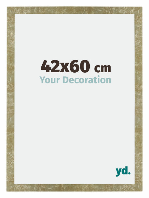 Mura MDF Cadre Photo 42x60cm Or Antique De Face Mesure | Yourdecoration.fr