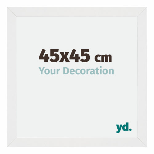 Mura MDF Cadre Photo 45x45cm Blanc Brillant De Face Mesure | Yourdecoration.fr