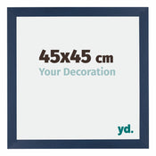 Mura MDF Cadre Photo 45x45cm Bleu Foncé Patine De Face Mesure | Yourdecoration.fr