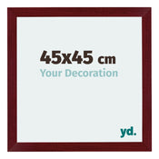 Mura MDF Cadre Photo 45x45cm Bordeaux Balayé De Face Mesure | Yourdecoration.fr