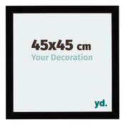 Mura MDF Cadre Photo 45x45cm Noir Brillant De Face Mesure | Yourdecoration.fr