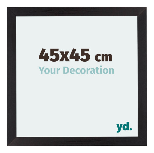 Mura MDF Cadre Photo 45x45cm Noir Grain De Bois De Face Mesure | Yourdecoration.fr