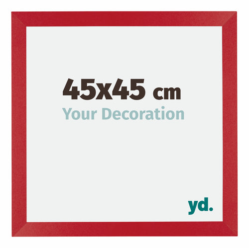 Mura MDF Cadre Photo 45x45cm Rouge De Face Mesure | Yourdecoration.fr