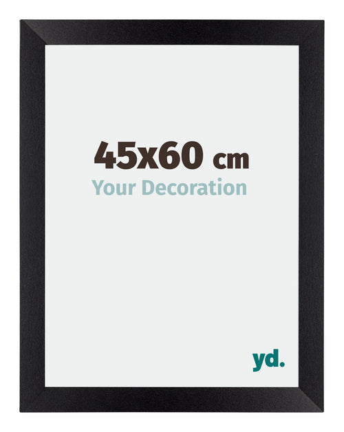 Mura MDF Cadre Photo 45x60cm Noir Mat De Face Mesure | Yourdecoration.fr