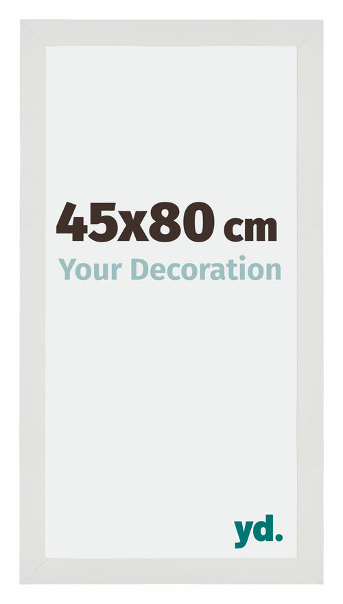 Mura MDF Cadre Photo 45x80cm Blanc Mat De Face Mesure | Yourdecoration.fr